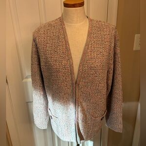 J. Jill Pink and Gray Tweed Blazer